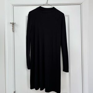 Black Long Sleeve Mock Neck Dress